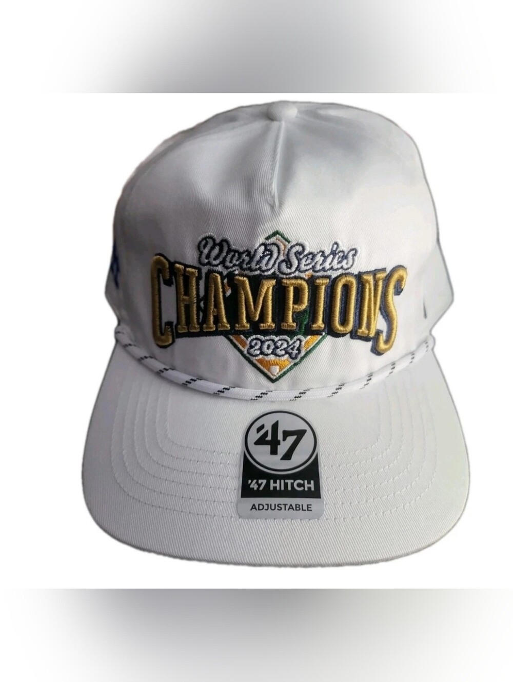 '47 White Champions 2024 Embroidered Hat with Gold & Green Accents